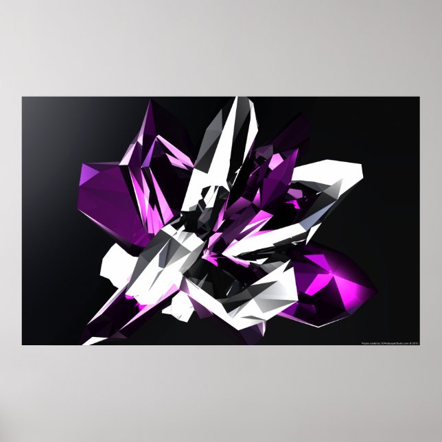 Lila Kristall Poster (Vorne)