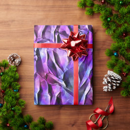 Lila Kristalle. Geschenkpapier
