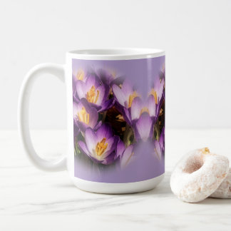 Lila Krokus Kaffeetasse