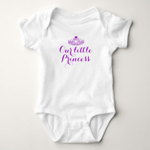 Lila Krone / Herz unsere kleine Prinzessin Baby Strampler