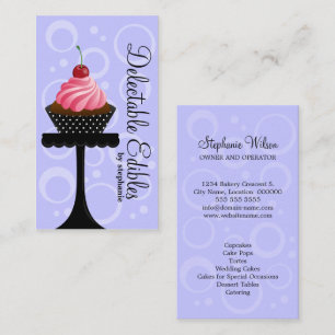 Lila Kuchen-Bäckerei Visitenkarte