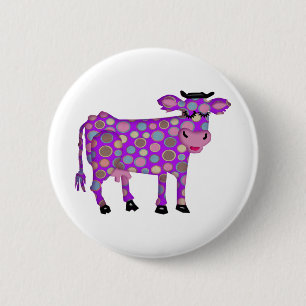 Lila Kuh Button