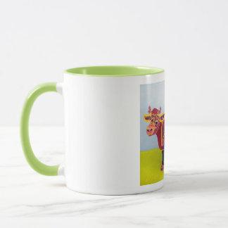 Lila Kuh Tasse