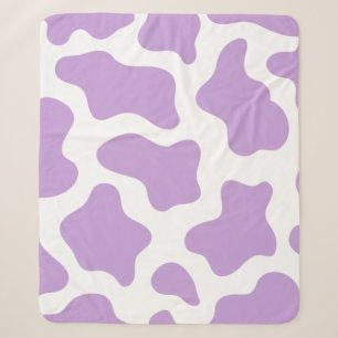 lila Kuhdruck Kawaii Sherpadecke