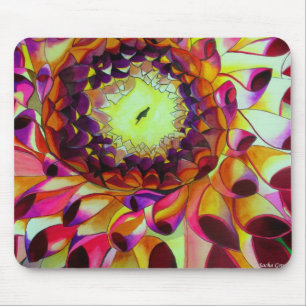 Lila Kunst abstrakt Dahlia Mousepad