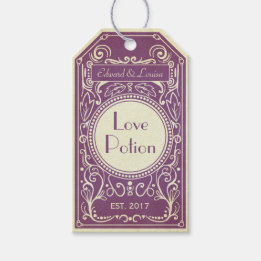Lila Kunst Deko Liebe apothecary label Geschenkanhänger