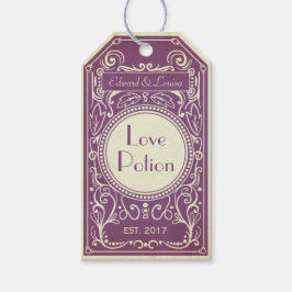 Lila Kunst Deko Liebe apothecary label Geschenkanhänger