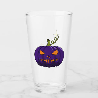 Lila Kürbis Halloween Glaskanne Glas