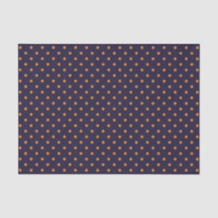 Lila + Kürbis Polka Punkte (Groß) Seidenpapier