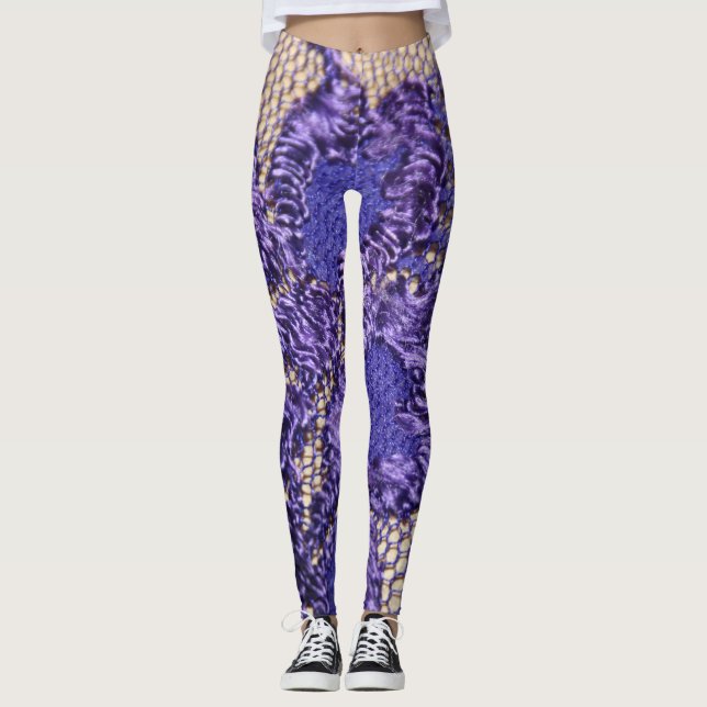 lila Lacey Wäscheblick Leggings (Vorderseite)