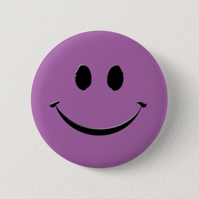 Lila Lächeln Button (Vorderseite)