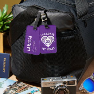 Lila Lacrosse - Gepäckmarke Gepäckanhänger