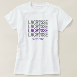 Lila Lacrosse Word T-Shirt