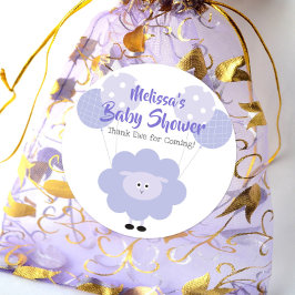 Lila Lamb Baby Dusche Niedlich Sweet Danke Runder Aufkleber