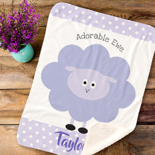 Lila Lamm Geschlecht neutrale adorable Ewe Name Ni Sherpadecke