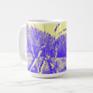Lila Lande Gelber Himmel Kaffeetasse