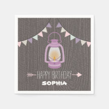 Lila Lantern Birthday Napkins