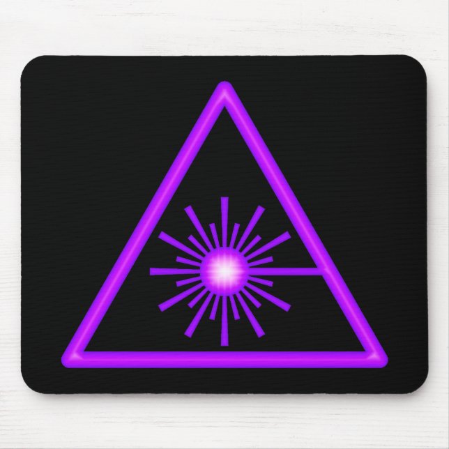 Lila Laser-Symbol Mousepad (Vorne)