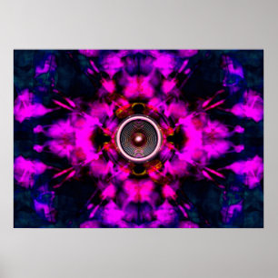 Lila Lautsprecher von Kaleidoskop Poster