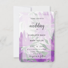 Lila Lavander Watercolor Elegante Einladung