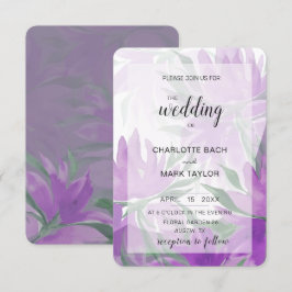 Lila Lavander Watercolor Elegante Einladung