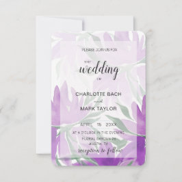 Lila Lavander Watercolor Elegante Einladung