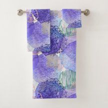 Lila Lavendel abstrakte Aquarellkunst Moderne Kuns