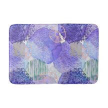 Lila Lavendel abstrakte Kunst Bath Mat