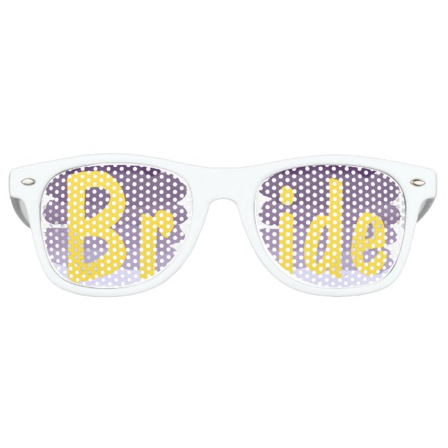 Lila Lavendel Aquarellbraut Braut Partybrille (Vorderseite)