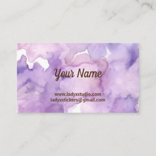 Lila Lavendel Beruflich Business Card Visitenkarte