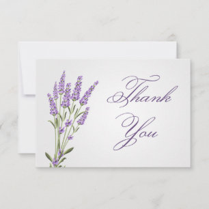 Lila Lavendel-Blume Hochzeit Danke Einladung
