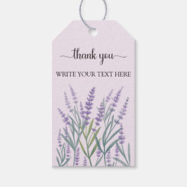 Lila Lavendel Blume Wasserfarben Geschenkanhänger