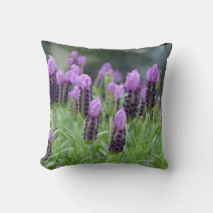 Lila Lavendel-Blume werfen Kissen