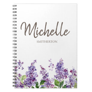 Lila Lavendel Blumen Custom Notizbuch Notizblock