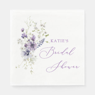 Lila + Lavendel Blumenparty Servietten