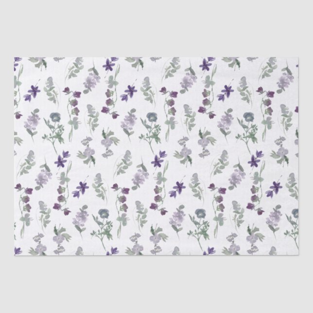 Lila Lavendel Blumenverpackung für kleine Unterneh Seidenpapier (Vorderseite)
