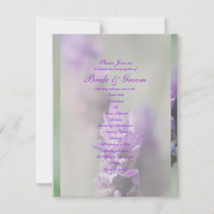 Lila Lavendel-Blütenhochzeit   Personalisieren Einladung