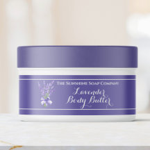 Lila Lavendel Body Butter Etikett 1 x 7,25