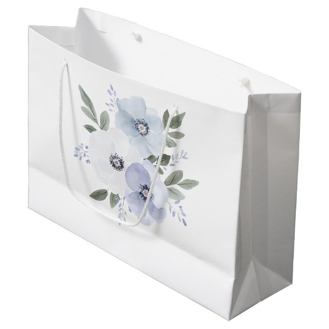 Lila Lavendel-Brautparty Große Geschenktüte (Vorderseite Schrägansicht)