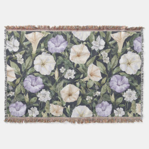 Lila Lavendel Creme Petunia Blumen Decke