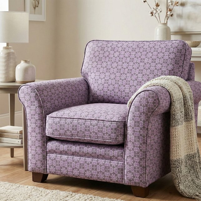 Lila Lavendel Elegantes Mosaikmuster Stoff (Von Creator hochgeladen)