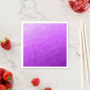 Lila Lavendel Farbverlauf geometrisches Maschenmus Serviette