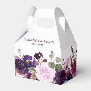 Lila Lavendel Floral Boho Gastgeschenk Hochzeit Geschenkschachtel