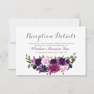 Lila Lavendel Floral Boho Hochzeitskarte Einladung