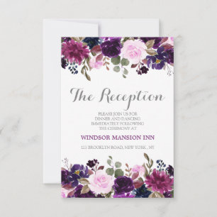 Lila Lavendel Floral Boho Hochzeitskarte Einladung