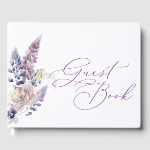 Lila + Lavendel Floral Guest Book Gästebuch