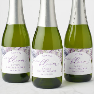 Lila + Lavendel Floral Mini Champagne Label