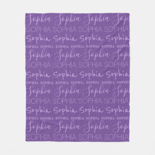 Lila Lavendel Girls Name Custom Personalisiert Fleecedecke