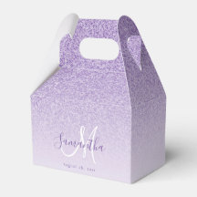 Lila Lavendel Glitzer Mit Monogramm ombre