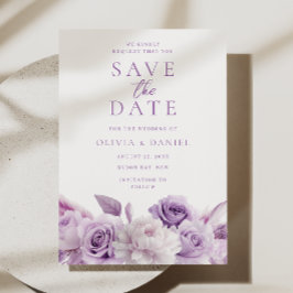 Lila Lavendel-Hochzeit Save The Date